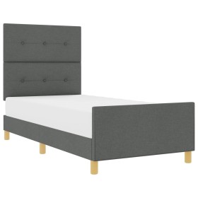 Estructura de Cama Gris Oscuro 90x190 cm Tela von , Betten und Lattenroste - Ref: Foro24-3344691, Preis: 158,09 €, Rabatt: %