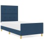 Cama de tela azul 90x190 cm by , Beds and slatted bases - Ref: Foro24-3344696, Price: 156,42 €, Discount: %