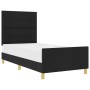 Cama de tela negra 90x200 cm by , Beds and slatted bases - Ref: Foro24-3344699, Price: 139,59 €, Discount: %
