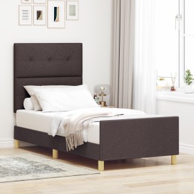 Estructura de Cama Marrón Oscuro 90x200 cm Tela von , Betten und Lattenroste - Ref: Foro24-3344700, Preis: 150,49 €, Rabatt: %