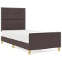 Estructura de Cama Marrón Oscuro 90x200 cm Tela von , Betten und Lattenroste - Ref: Foro24-3344700, Preis: 150,49 €, Rabatt: %