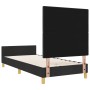 Estructura de cama negra 100x200 cm de tela by , Beds and slatted bases - Ref: Foro24-3344706, Price: 138,19 €, Discount: %