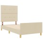 Estructura de Cama Crema 100x200 cm Tela de , Camas y somieres - Ref: Foro24-3344709, Precio: 136,40 €, Descuento: %