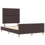 Cama de Tela Marrón Oscuro 120x190 cm von , Betten und Lattenroste - Ref: Foro24-3344714, Preis: 185,74 €, Rabatt: %