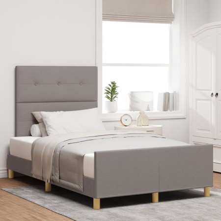 Cama Taupe 120x200 cm Tela de , Camas y somieres - Ref: Foro24-3344722, Precio: 176,04 €, Descuento: %