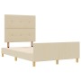 Estructura de Cama Crema 120x200 cm de Tela by , Beds and slatted bases - Ref: Foro24-3344723, Price: 178,32 €, Discount: %