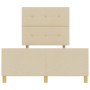 Estructura de Cama Crema 120x200 cm de Tela by , Beds and slatted bases - Ref: Foro24-3344723, Price: 178,32 €, Discount: %