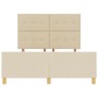 Estructura de Cama Crema 140x190 cm Tela by , Beds and slatted bases - Ref: Foro24-3344730, Price: 225,14 €, Discount: %