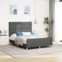 Estructura de Cama Gris Oscuro 140x200 cm de Tela de , Camas y somieres - Ref: Foro24-3344733, Precio: 221,07 €, Descuento: %