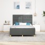 Estructura de Cama Gris Oscuro 140x200 cm de Tela de , Camas y somieres - Ref: Foro24-3344733, Precio: 221,07 €, Descuento: %