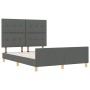 Estructura de Cama Gris Oscuro 140x200 cm de Tela de , Camas y somieres - Ref: Foro24-3344733, Precio: 221,07 €, Descuento: %