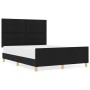 Estructura de cama Negra 140x200 cm de tela by , Beds and slatted bases - Ref: Foro24-3344734, Price: 221,26 €, Discount: %