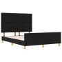Estructura de cama Negra 140x200 cm de tela by , Beds and slatted bases - Ref: Foro24-3344734, Price: 221,26 €, Discount: %