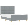 Cama Gris Claro 160x200 cm Tela de , Camas y somieres - Ref: Foro24-3344739, Precio: 219,22 €, Descuento: %