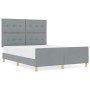 Cama Gris Claro 160x200 cm Tela de , Camas y somieres - Ref: Foro24-3344739, Precio: 219,22 €, Descuento: %
