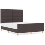 Estructura de Cama Marrón Oscuro 160x200 cm Tela by , Beds and slatted bases - Ref: Foro24-3344742, Price: 230,83 €, Discount: %