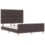 Estructura de Cama Marrón Oscuro 160x200 cm Tela by , Beds and slatted bases - Ref: Foro24-3344742, Price: 230,83 €, Discount: %