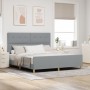 Estructura de Cama Gris Claro 180x200 cm Tela by , Beds and slatted bases - Ref: Foro24-3344746, Price: 252,72 €, Discount: %