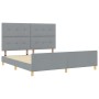 Estructura de Cama Gris Claro 180x200 cm Tela by , Beds and slatted bases - Ref: Foro24-3344746, Price: 252,72 €, Discount: %