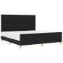 Estructura de Cama Negra 180x200 cm de Tela by , Beds and slatted bases - Ref: Foro24-3344748, Price: 240,74 €, Discount: %