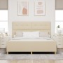Estructura de Cama Crema 180x200 cm Tela by , Beds and slatted bases - Ref: Foro24-3344751, Price: 256,91 €, Discount: %
