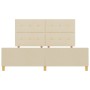 Estructura de Cama Crema 180x200 cm Tela by , Beds and slatted bases - Ref: Foro24-3344751, Price: 256,91 €, Discount: %