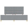 Estructura de Cama Gris Claro 200x200 cm Tela von , Betten und Lattenroste - Ref: Foro24-3344753, Preis: 256,53 €, Rabatt: %