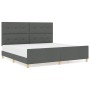 Marco de Cama Gris Oscuro 200x200 cm Tela