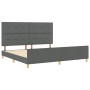 Marco de Cama Gris Oscuro 200x200 cm Tela