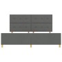 Marco de Cama Gris Oscuro 200x200 cm Tela