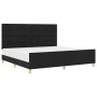 Cama Negra 200x200 cm de Tela de , Camas y somieres - Ref: Foro24-3344755, Precio: 255,37 €, Descuento: %