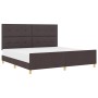 Estructura de cama en marrón oscuro 200x200 cm de tela von , Betten und Lattenroste - Ref: Foro24-3344756, Preis: 269,66 €, R...