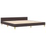 Estructura de cama en marrón oscuro 200x200 cm de tela von , Betten und Lattenroste - Ref: Foro24-3344756, Preis: 269,66 €, R...