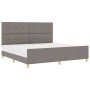 Cama de Tela Taupe 200x200 cm by , Beds and slatted bases - Ref: Foro24-3344757, Price: 256,62 €, Discount: %