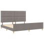 Cama de Tela Taupe 200x200 cm by , Beds and slatted bases - Ref: Foro24-3344757, Price: 256,62 €, Discount: %