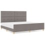 Cama de Tela Taupe 200x200 cm by , Beds and slatted bases - Ref: Foro24-3344757, Price: 256,62 €, Discount: %