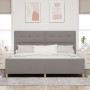 Cama de Tela Taupe 200x200 cm by , Beds and slatted bases - Ref: Foro24-3344757, Price: 256,62 €, Discount: %