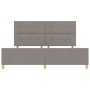 Cama de Tela Taupe 200x200 cm by , Beds and slatted bases - Ref: Foro24-3344757, Price: 256,62 €, Discount: %