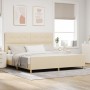 Cama Crema 200x200 cm en Tela von , Betten und Lattenroste - Ref: Foro24-3344758, Preis: 256,35 €, Rabatt: %