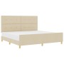 Cama Crema 200x200 cm en Tela von , Betten und Lattenroste - Ref: Foro24-3344758, Preis: 256,35 €, Rabatt: %