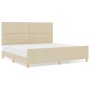 Cama Crema 200x200 cm en Tela von , Betten und Lattenroste - Ref: Foro24-3344758, Preis: 256,35 €, Rabatt: %