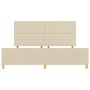 Cama Crema 200x200 cm en Tela von , Betten und Lattenroste - Ref: Foro24-3344758, Preis: 256,35 €, Rabatt: %