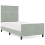 Estructura de Cama de Terciopelo Gris Claro 80x200 cm by , Beds and slatted bases - Ref: Foro24-3344903, Price: 149,98 €, Dis...