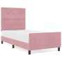 Estructura de cama de terciopelo rosa 80x200 cm by , Beds and slatted bases - Ref: Foro24-3344908, Price: 148,85 €, Discount: %