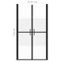 Puerta de ducha ESG medio esmerilado (78-81)x190 cm de vidaXL, Puertas de ducha - Ref: Foro24-150833, Precio: 186,68 €, Descu...