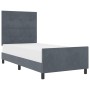 Estructura de Cama en Gris Oscuro, 100x200 cm, Hecha de Terciopelo by , Beds and slatted bases - Ref: Foro24-3344922, Price: ...