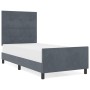 Estructura de Cama en Gris Oscuro, 100x200 cm, Hecha de Terciopelo by , Beds and slatted bases - Ref: Foro24-3344922, Price: ...