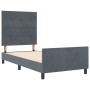 Estructura de Cama en Gris Oscuro, 100x200 cm, Hecha de Terciopelo by , Beds and slatted bases - Ref: Foro24-3344922, Price: ...
