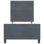 Estructura de Cama en Gris Oscuro, 100x200 cm, Hecha de Terciopelo by , Beds and slatted bases - Ref: Foro24-3344922, Price: ...