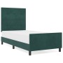 Estructura de Cama de Terciopelo Verde Oscuro 100x200 cm by , Beds and slatted bases - Ref: Foro24-3344924, Price: 146,68 €, ...